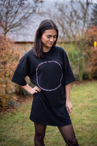 Triko-šaty oversize Anna K. černé